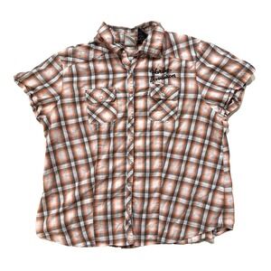 Harley-Davidson Shirt Womens XL Pearl Snap Buttons Embroidered Back Y2K Biker